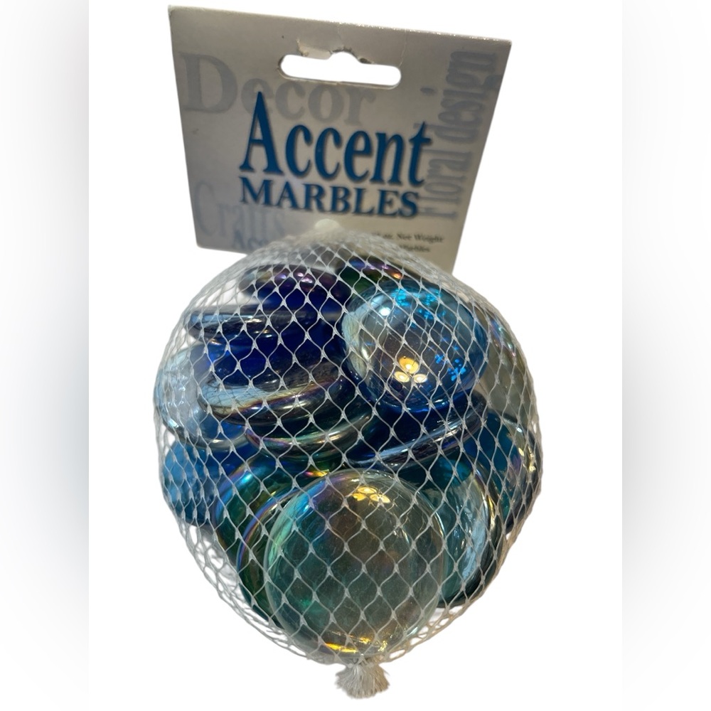 Large flat glass marble accents